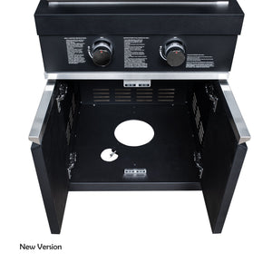 Forno Aperto Outdoor Kitchen Set FODKT2568BLK – Black – BBQ FODKT2568BLK Hot Plate Module open 3 2026 02 25