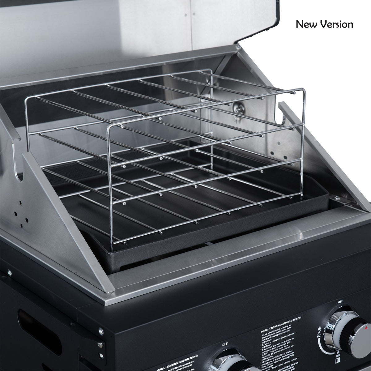 Forno Aperto Outdoor Kitchen Set FODKT2568BLK – Black – BBQ FODKT2568BLK Hot Plate open 2026 02 25