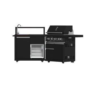 Forno Aperto Outdoor Kitchen Set FODKT2582BLK – Black – BBQ FODKT2582BLK 2024 11 Angle