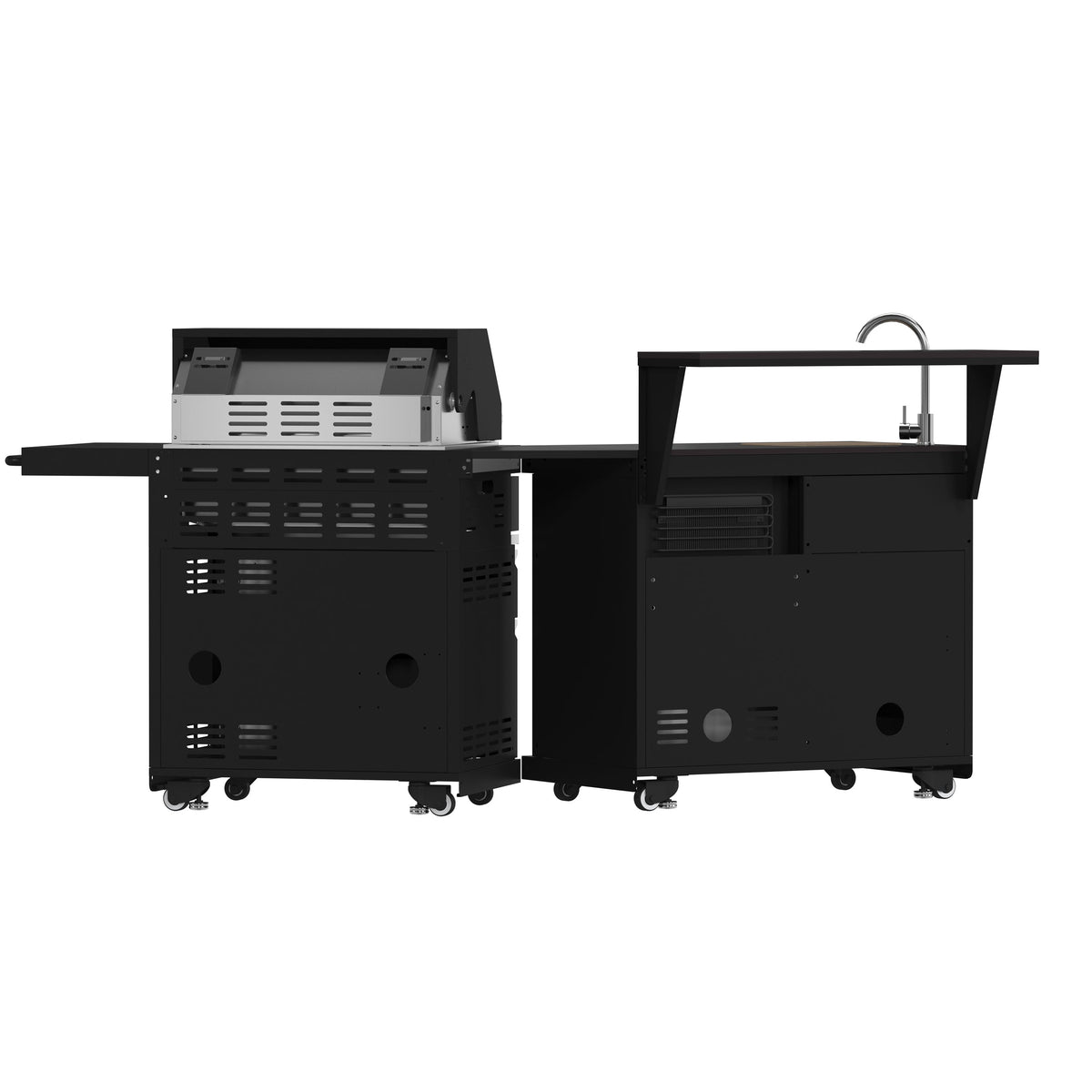 Forno Aperto Outdoor Kitchen Set FODKT2582BLK – Black – BBQ FODKT2582BLK 2024 11 Back