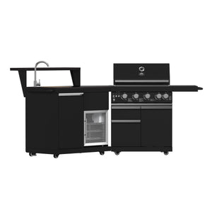 Forno Aperto Outdoor Kitchen Set FODKT2582BLK – Black – BBQ FODKT2582BLK 2024 11 Front Lights OFF