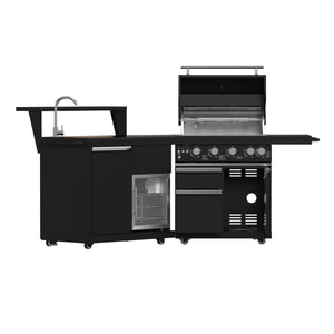 Forno Aperto Outdoor Kitchen Set FODKT2582BLK – Black – BBQ FODKT2582BLK 2024 11 Front Open
