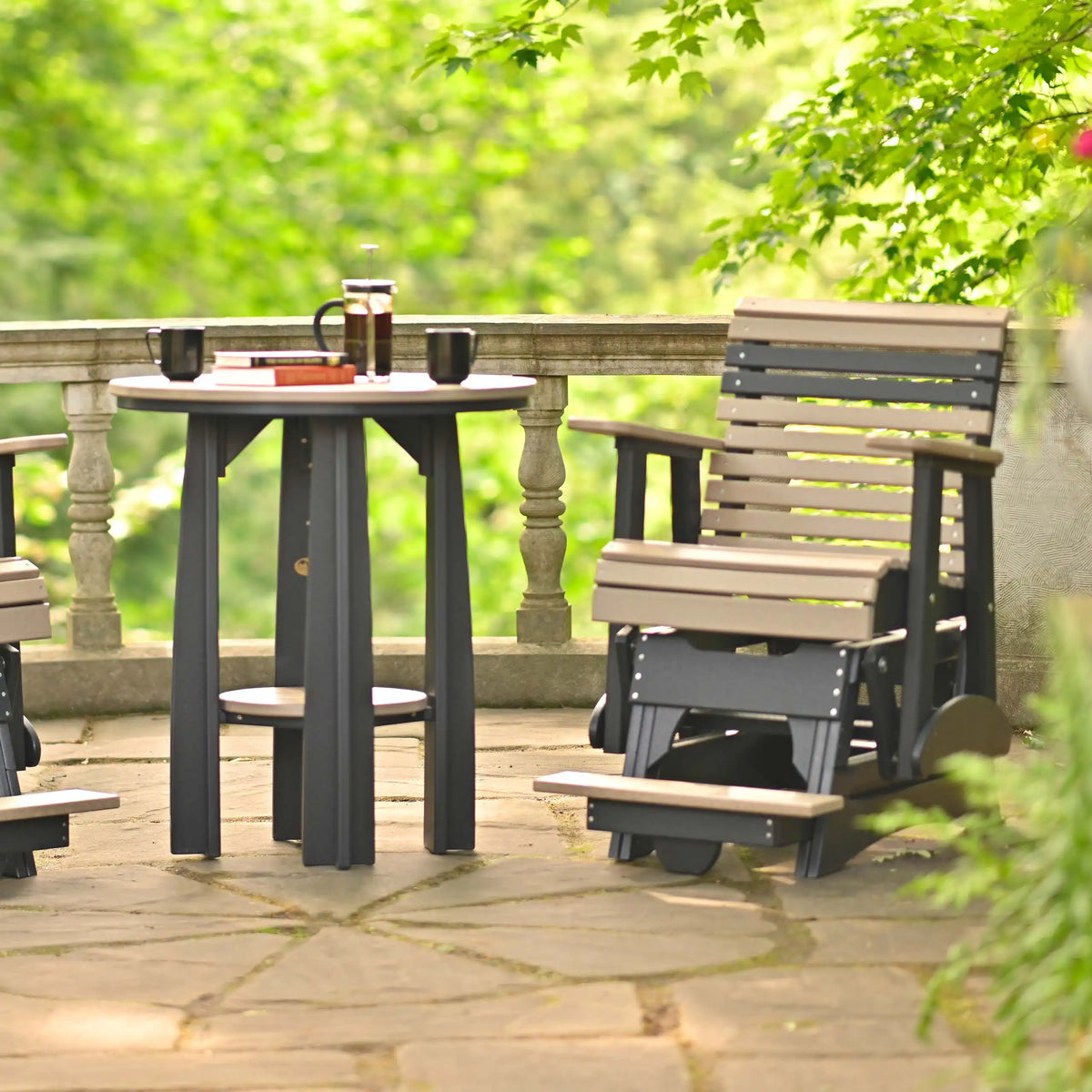 Luxcraft Square Balcony Table with coordinating chairs