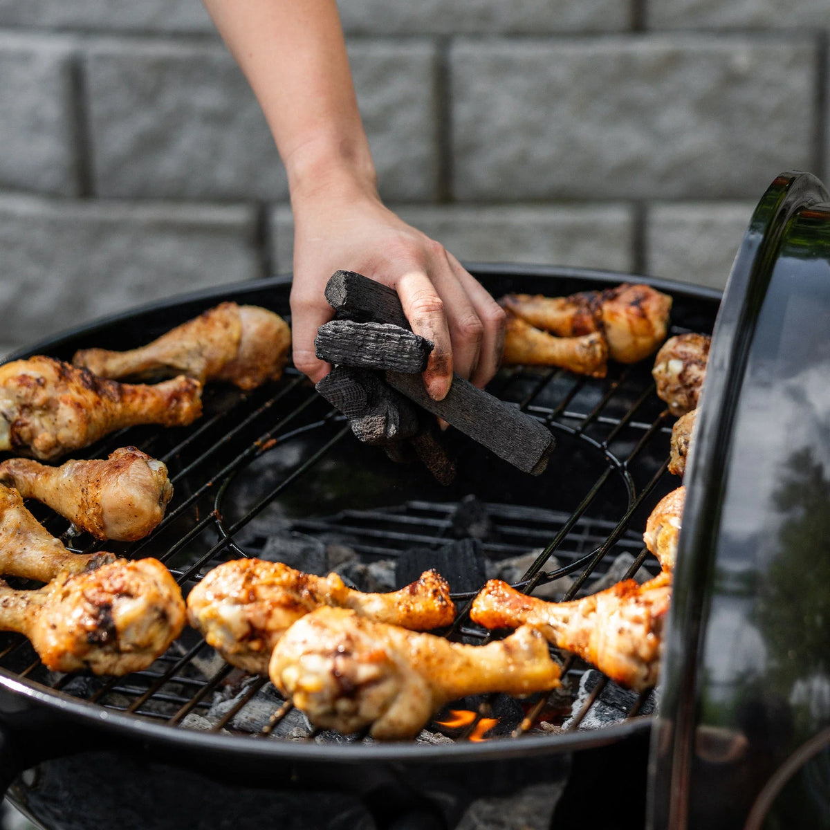 Char-Griller lump charcoal cooking fuel detail