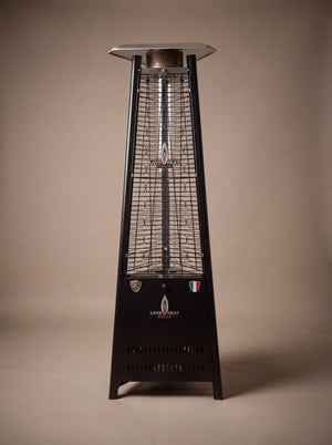 Lava Heat Italia Capri patio heater in Hammered Black - product view