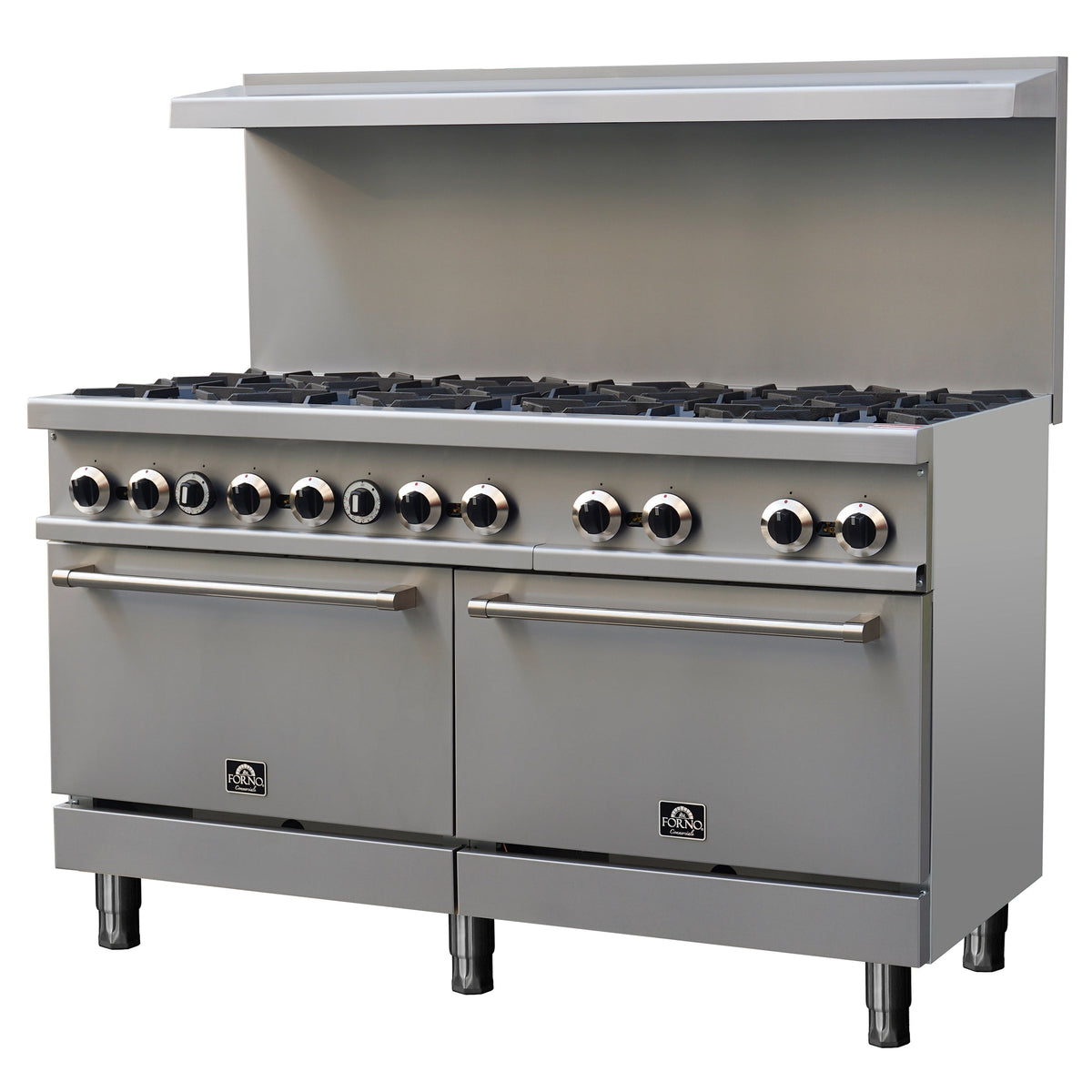 Forno Commerciale 60-Inch Commercial Gas Ranges 2 ovens FCMGR0093-60 – Stainless Steel – Commercial 20 Gas Range FCMGR0093 60 Right Angle 2026 01 12