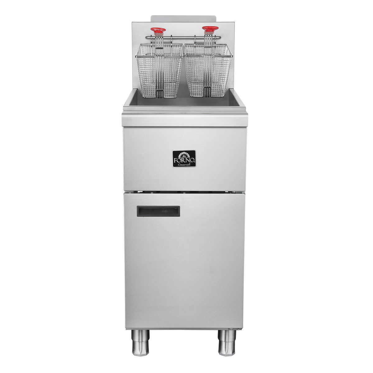 Forno Burners Commercial Deep Fryer FCMGF0030 – Stainless Steel – Commercial Deep Fryer FCMGF0030 Front 2025 08 21