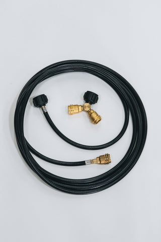 20 Ft Propane Extension Hose and Y-Splitter - Howl RV Kit
