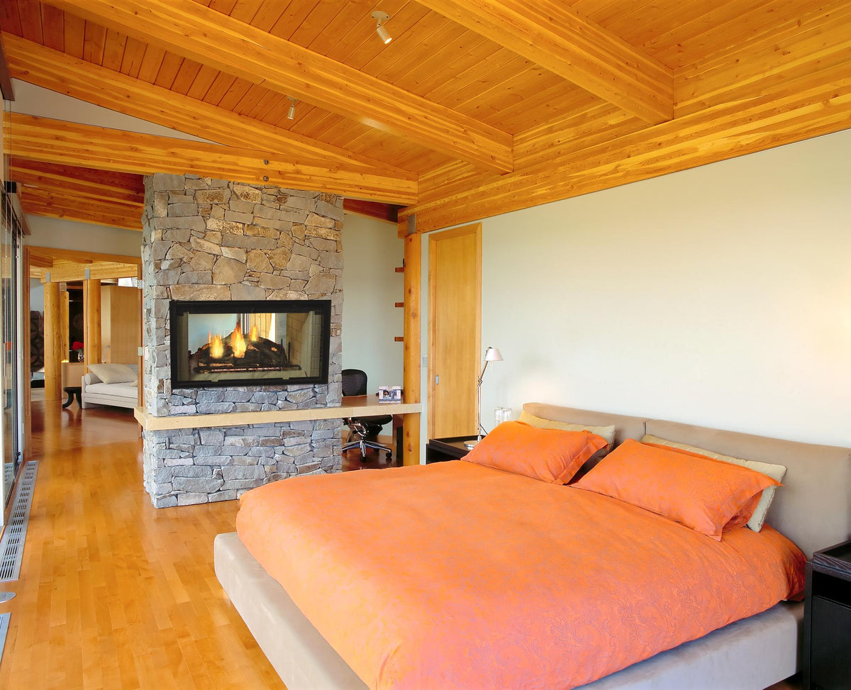 Majestic Designer Series see-through wood-burning fireplace
