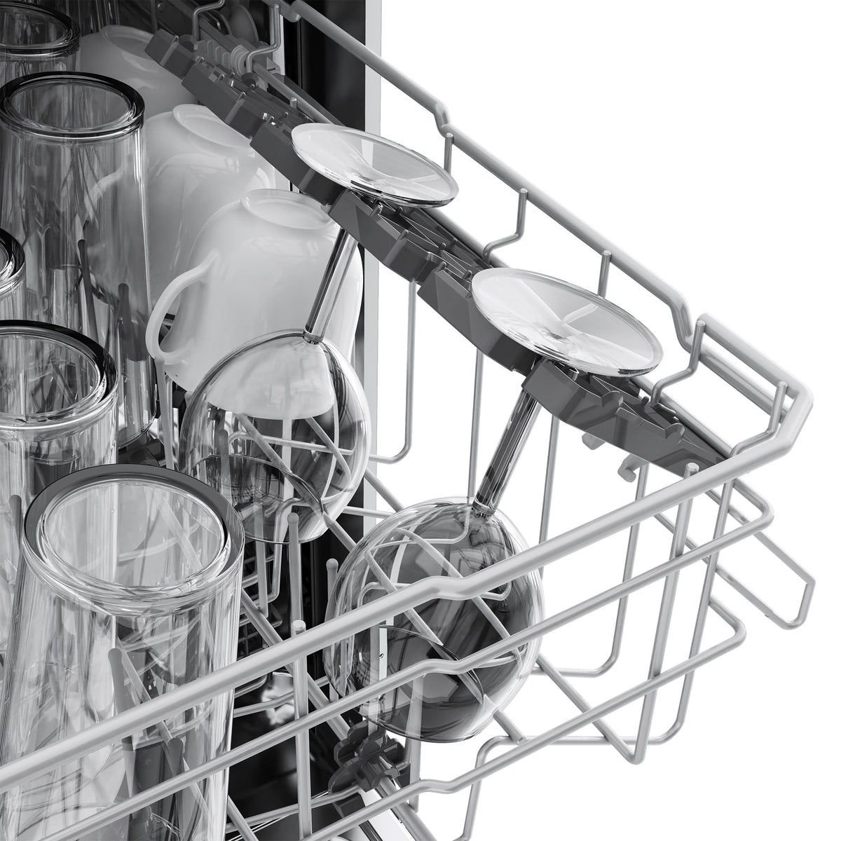 Forno Quiet Dishwasher FDWBI8011-24 – Stainless Steel – Dishwasher FDWBI8011 24 Upper Rack Close Up 2025 08 29