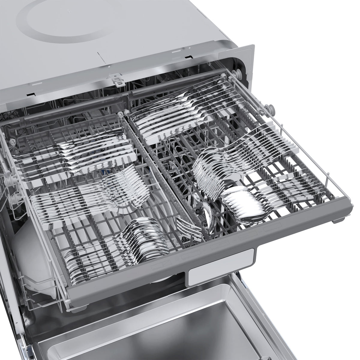 Forno Quiet Dishwasher FDWBI8011-24 – Stainless Steel – Dishwasher FDWBI8011 24 Utensil Rack Close up 2025 08 29