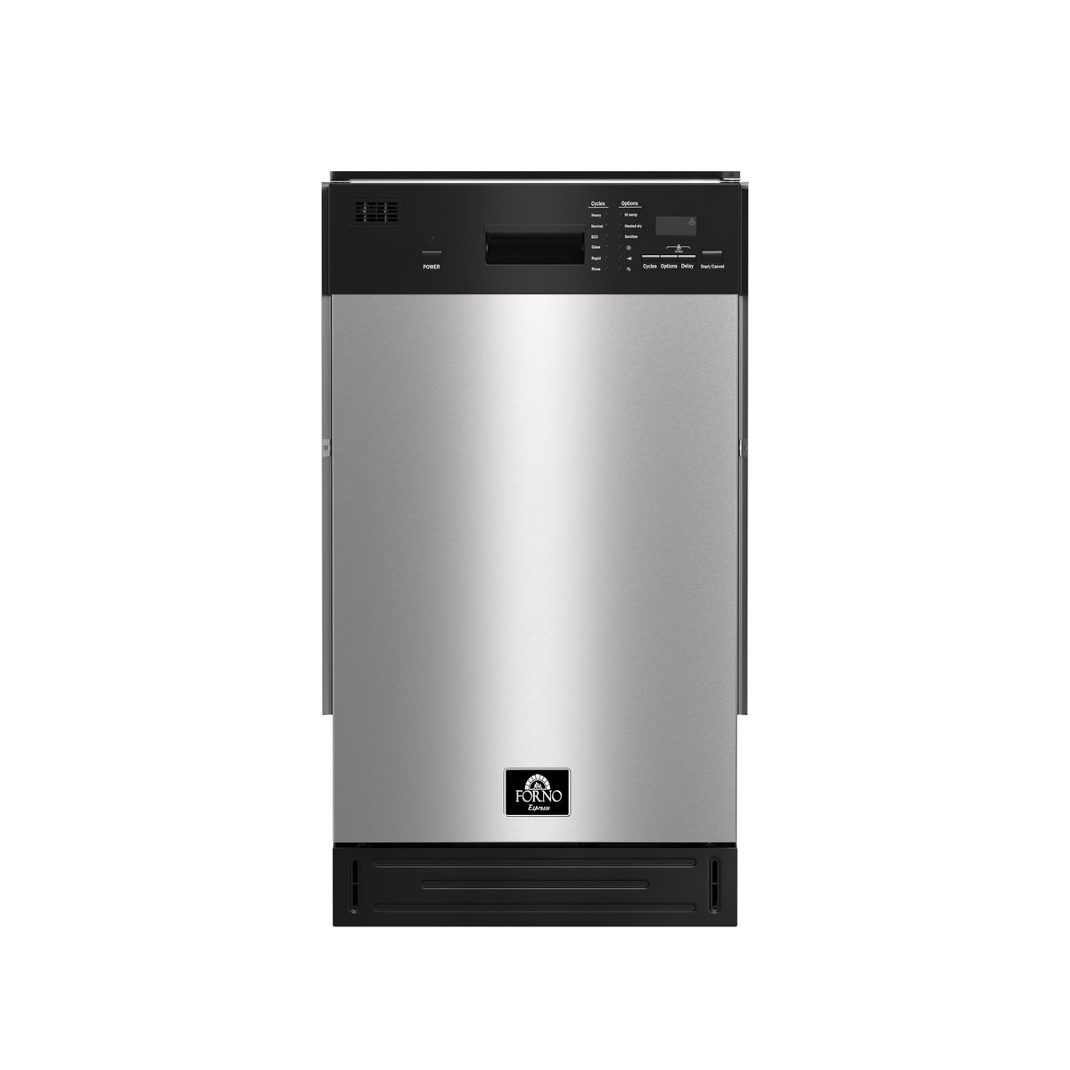 Forno Polo 18-Inch Dishwasher FDWBI8041-18 – Stainless Steel – Dishwasher FDWBI8041 18S V2 Front