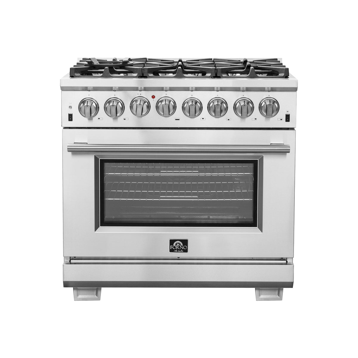 Forno Capriasca 36-Inch Dual Fuel Range FFSGS6187-36 – Stainless Steel – Dual Fuel Range FFSGS6187 36 Front 2026 03 04