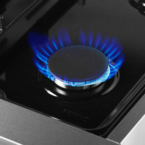 Forno Marco 36-Inch Dual Fuel Range FFSGS6197-36 – Stainless Steel – Dual Fuel Range FFSGS6197 36 V1 Burner Closeup 2024 09 23