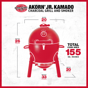 Char-Griller AKORN Jr. E86714 size and dimensions chart
