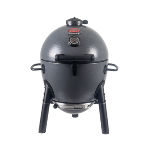 Char-Griller AKORN Jr. E86714 grey kamado charcoal grill front view