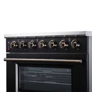 Forno Massimo 36-Inch Electric Range FFSEL6020-36 – Black – Electric Range FFSEL6020 36BLK Control Panel Right Angle 2026 07 28