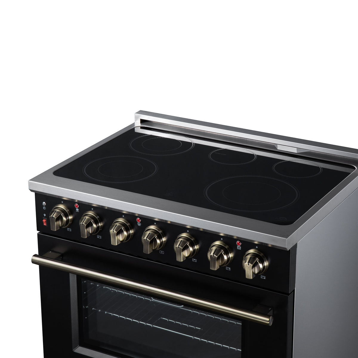 Forno Massimo 36-Inch Electric Range FFSEL6020-36 – Black – Electric Range FFSEL6020 36BLK Cooktop Right Angle 2026 07 28