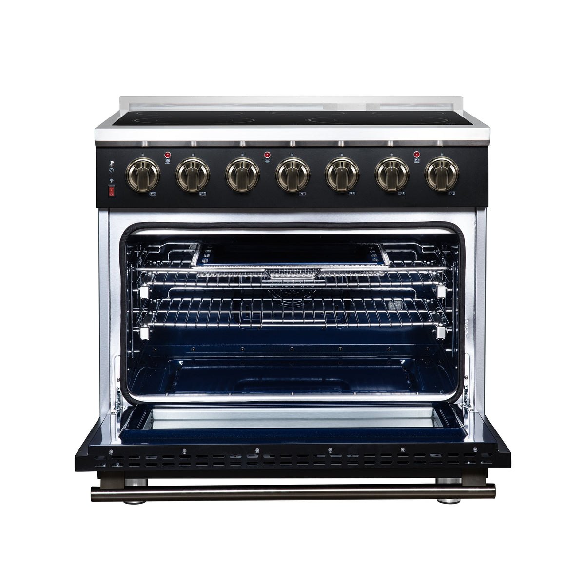 Forno Massimo 36-Inch Electric Range FFSEL6020-36 – Black – Electric Range FFSEL6020 36BLK Front Open 2026 07 28
