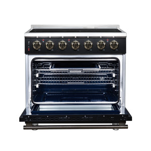 Forno Massimo 36-Inch Electric Range FFSEL6020-36 – Black – Electric Range FFSEL6020 36BLK Front Open 2026 07 28