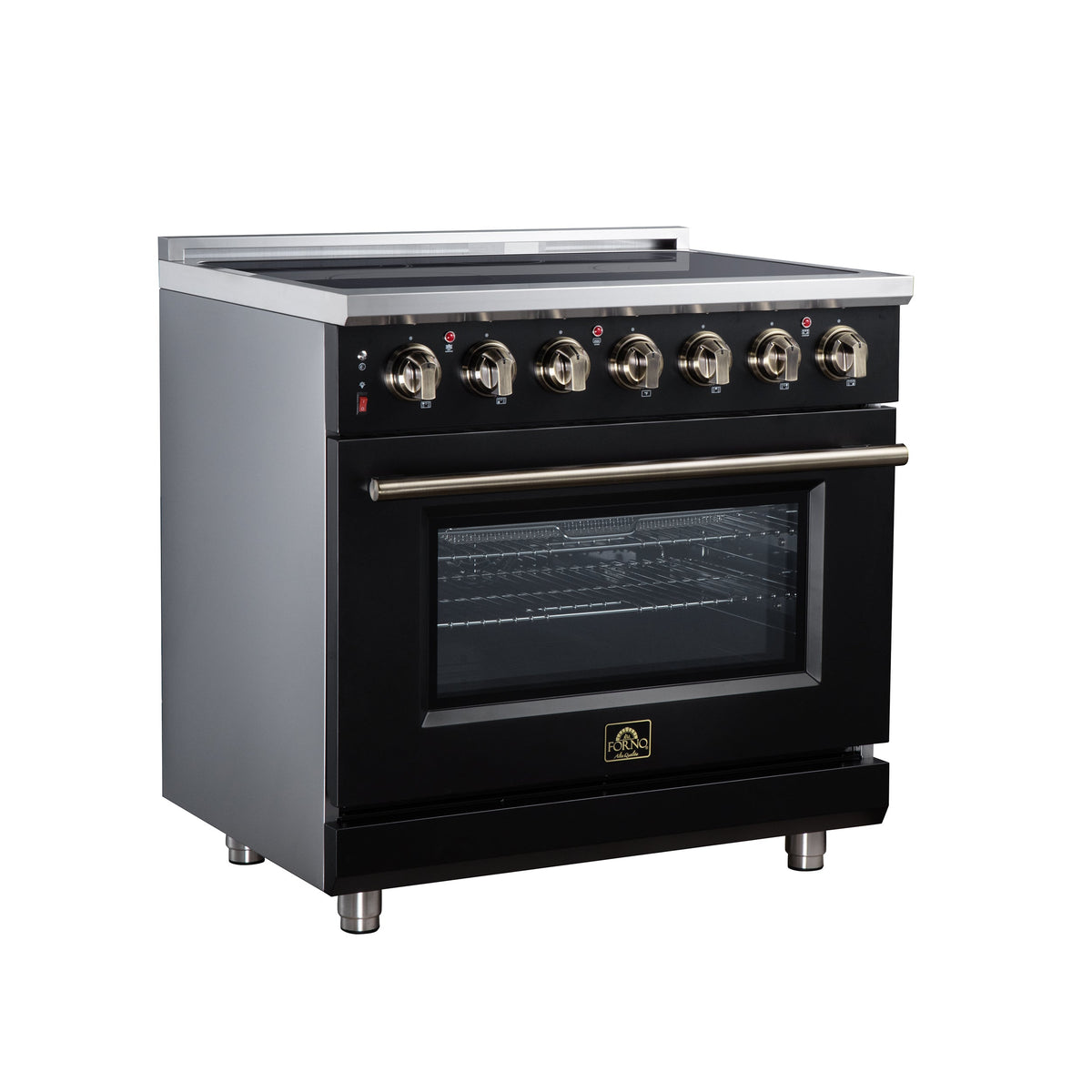 Forno Massimo 36-Inch Electric Range FFSEL6020-36 – Black – Electric Range FFSEL6020 36BLK Left Angle 2026 07 28
