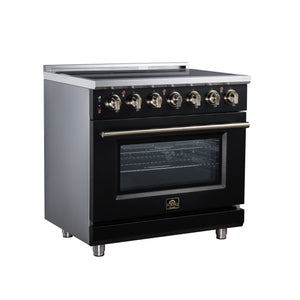 Forno Massimo 36-Inch Electric Range FFSEL6020-36 – Black – Electric Range FFSEL6020 36BLK Left Angle 2026 07 28