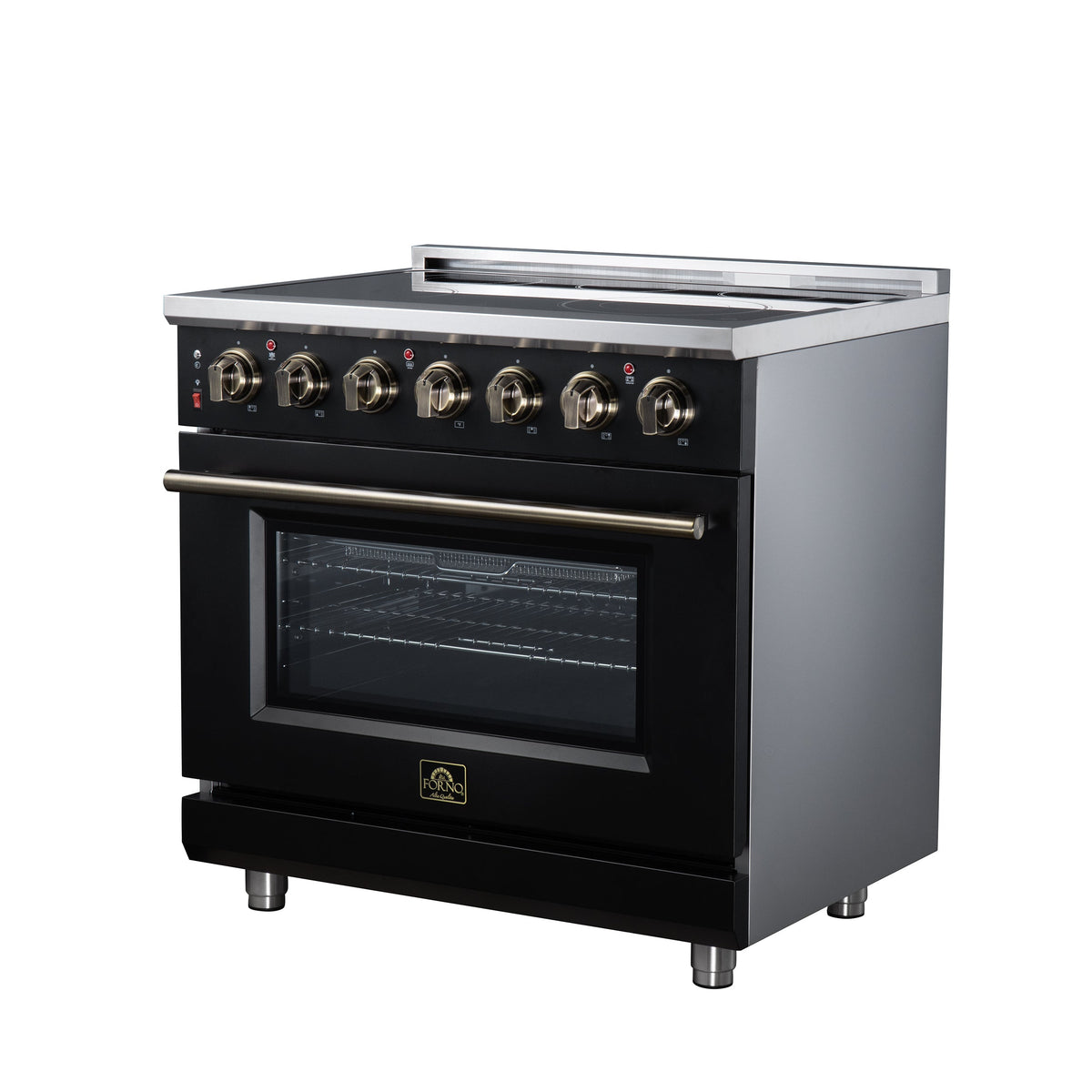 Forno Massimo 36-Inch Electric Range FFSEL6020-36 – Black – Electric Range FFSEL6020 36BLK Right Angle 2026 07 28