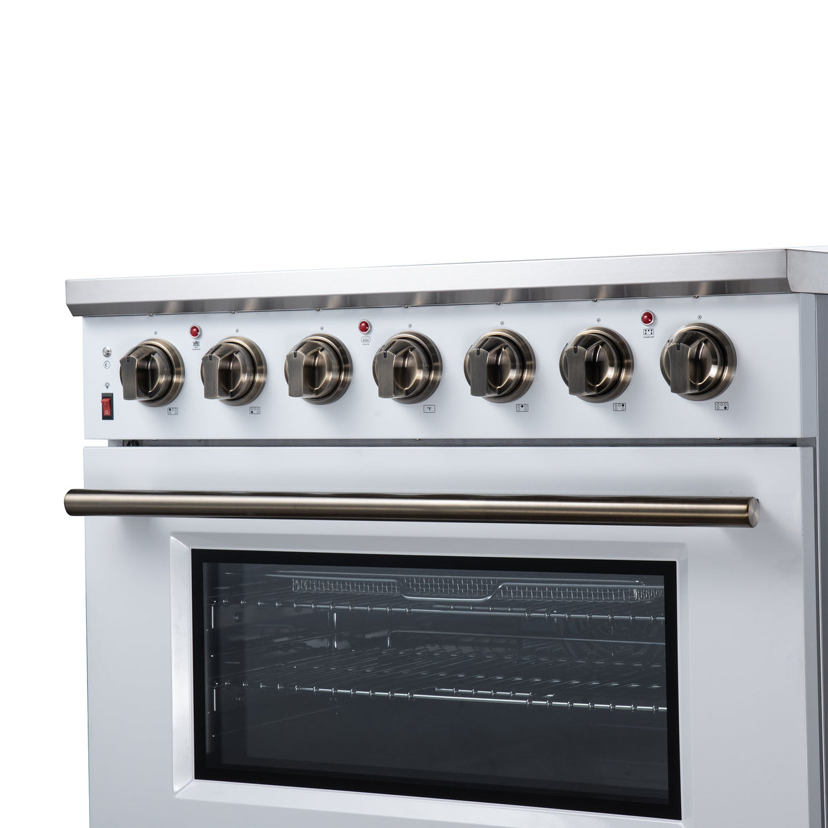 Forno Massimo 36-Inch Electric Range FFSEL6020-36 – White – Electric Range FFSEL6020 36WHT Control Panel Right Angle 2026 07 28