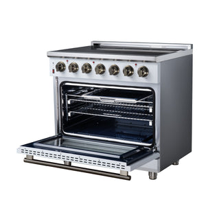 Forno Massimo 36-Inch Electric Range FFSEL6020-36 – White – Electric Range FFSEL6020 36WHT Right Angle Open 2026 07 28
