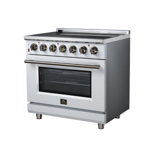 Forno Massimo 36-Inch Electric Range FFSEL6020-36 – White – Electric Range FFSEL6020 36WHT Right Angle 2026 07 28