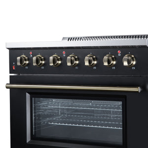 Forno Galiano 36-Inch Electric Range FFSEL6083-36 – Black – Electric Range FFSEL6083 36BLK Control Panel Right Angle 2026 07 22