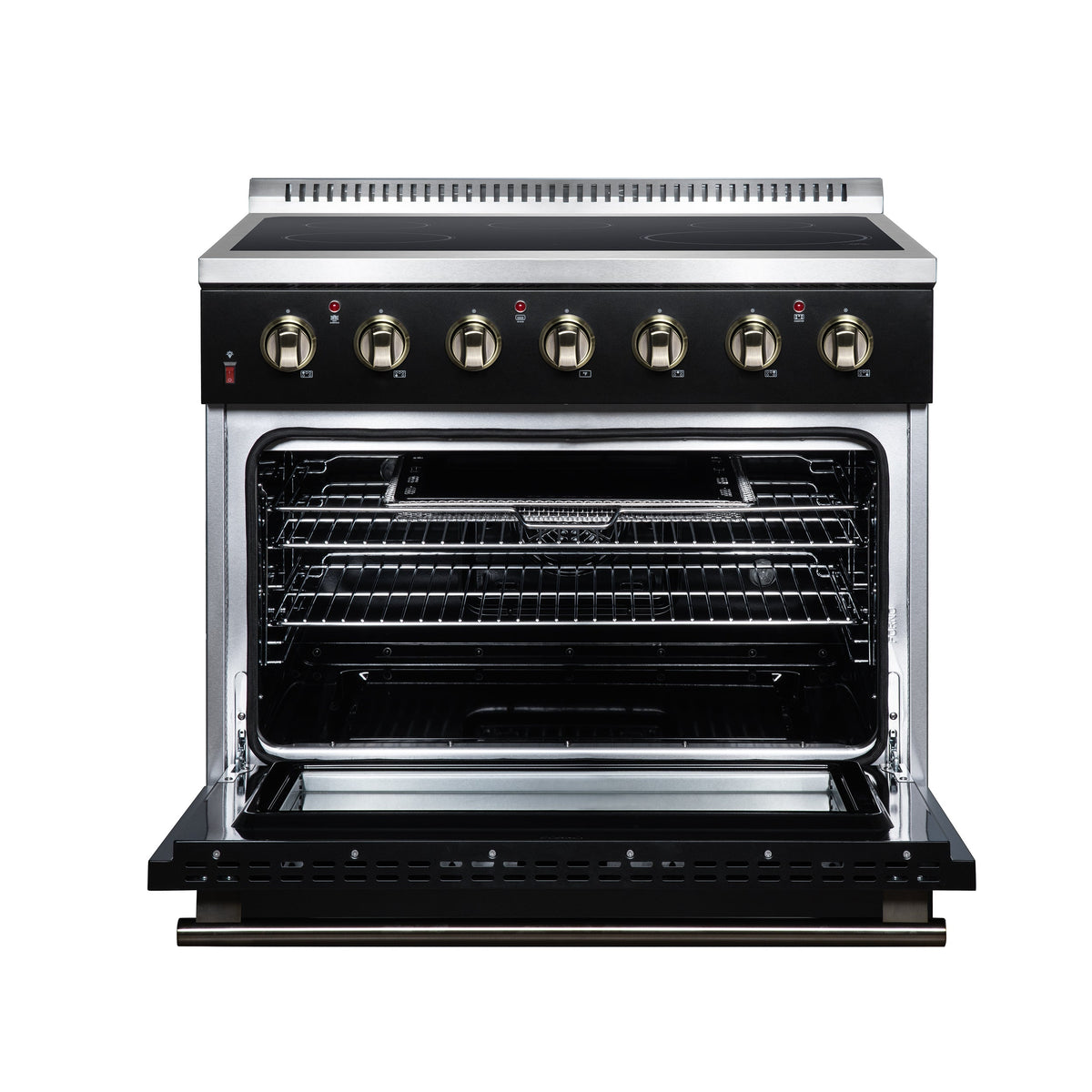 Forno Galiano 36-Inch Electric Range FFSEL6083-36 – Black – Electric Range FFSEL6083 36BLK Front Open 2026 07 22