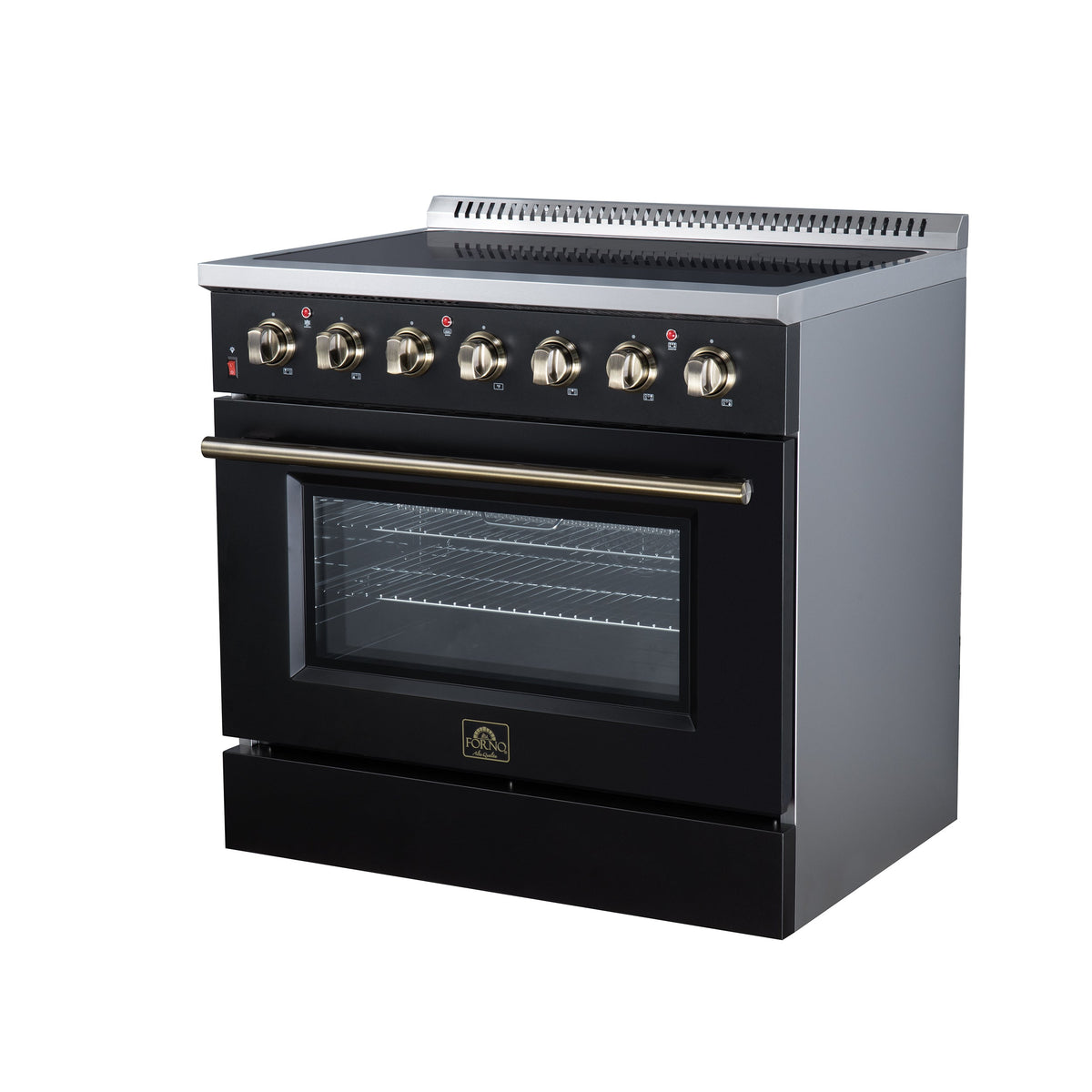 Forno Galiano 36-Inch Electric Range FFSEL6083-36 – Black – Electric Range FFSEL6083 36BLK Right Angle 2026 07 22