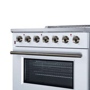 Forno Galiano 36-Inch Electric Range FFSEL6083-36 – White – Electric Range FFSEL6083 36WHT Control Panel Right Angle 2026 07 22