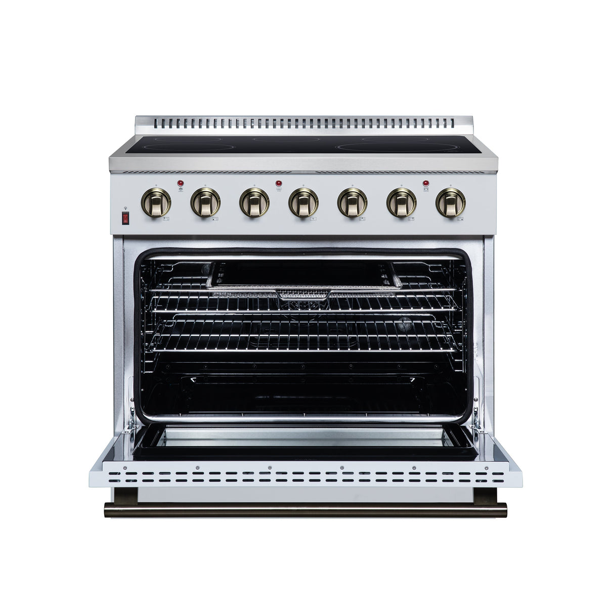 Forno Galiano 36-Inch Electric Range FFSEL6083-36 – White – Electric Range FFSEL6083 36WHT Front Open 2026 07 22