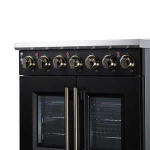 Forno Massimo 30-Inch Electric Range FFSEL6955-30 – Black – Electric Range FFSEL6955 30BLK Control Panel Right Angle 2026 07 28