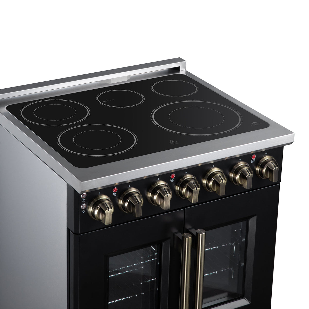 Forno Massimo 30-Inch Electric Range FFSEL6955-30 – Black – Electric Range FFSEL6955 30BLK Cooktop Left Angle 2026 07 28