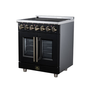 Forno Massimo 30-Inch Electric Range FFSEL6955-30 – Black – Electric Range FFSEL6955 30BLK Right Angle 2026 07 28