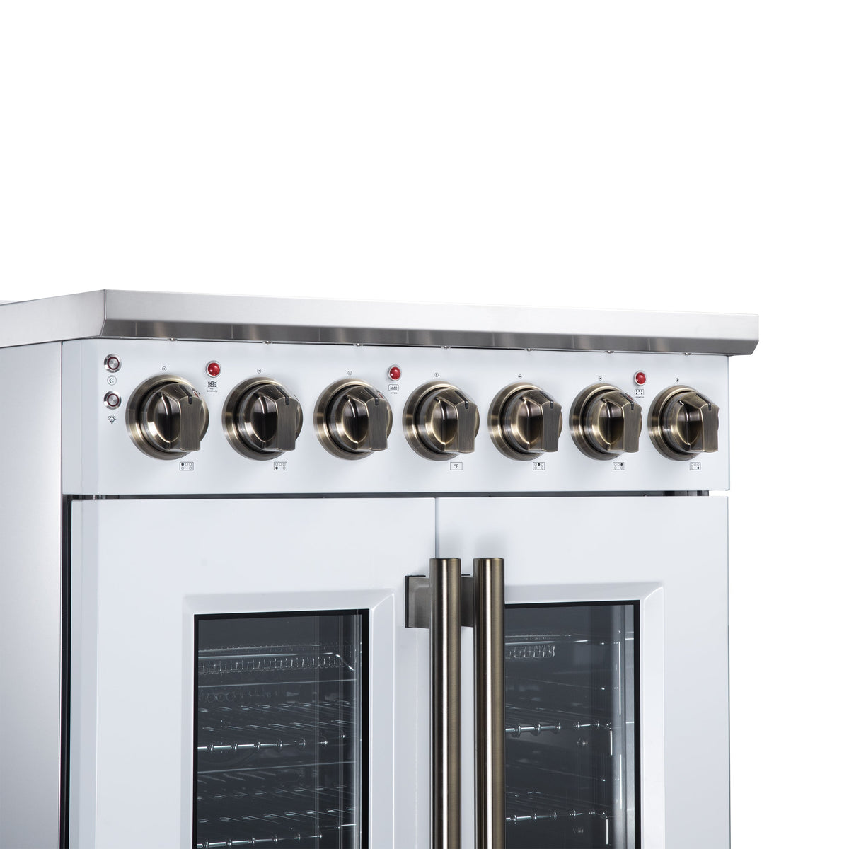 Forno Massimo 30-Inch Electric Range FFSEL6955-30 – White – Electric Range FFSEL6955 30WHT Control Panel Left Angle 2026 07 28
