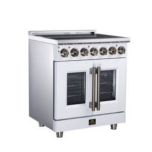 Forno Massimo 30-Inch Electric Range FFSEL6955-30 – White – Electric Range FFSEL6955 30WHT Left Angle 2026 07 28