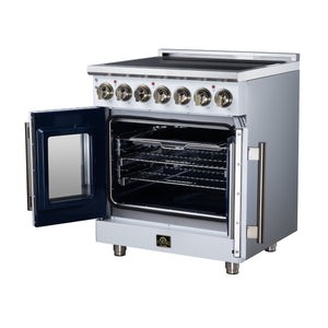 Forno Massimo 30-Inch Electric Range FFSEL6955-30 – White – Electric Range FFSEL6955 30WHT Right Angle Open 2026 07 28