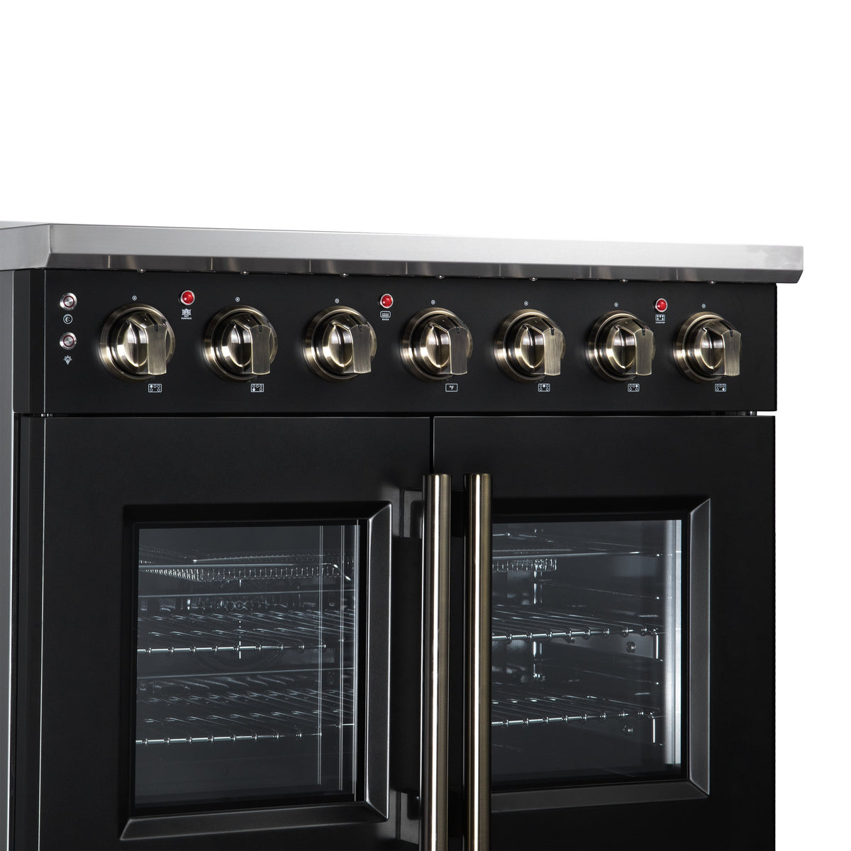 Forno Massimo 36-Inch Electric Range FFSEL6955-36 – Black – Electric Range FFSEL6955 36BLK Control Panel Left Angle 2026 07 28