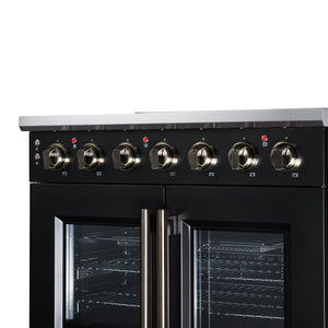 Forno Massimo 36-Inch Electric Range FFSEL6955-36 – Black – Electric Range FFSEL6955 36BLK Control Panel Right Angle 2026 07 28