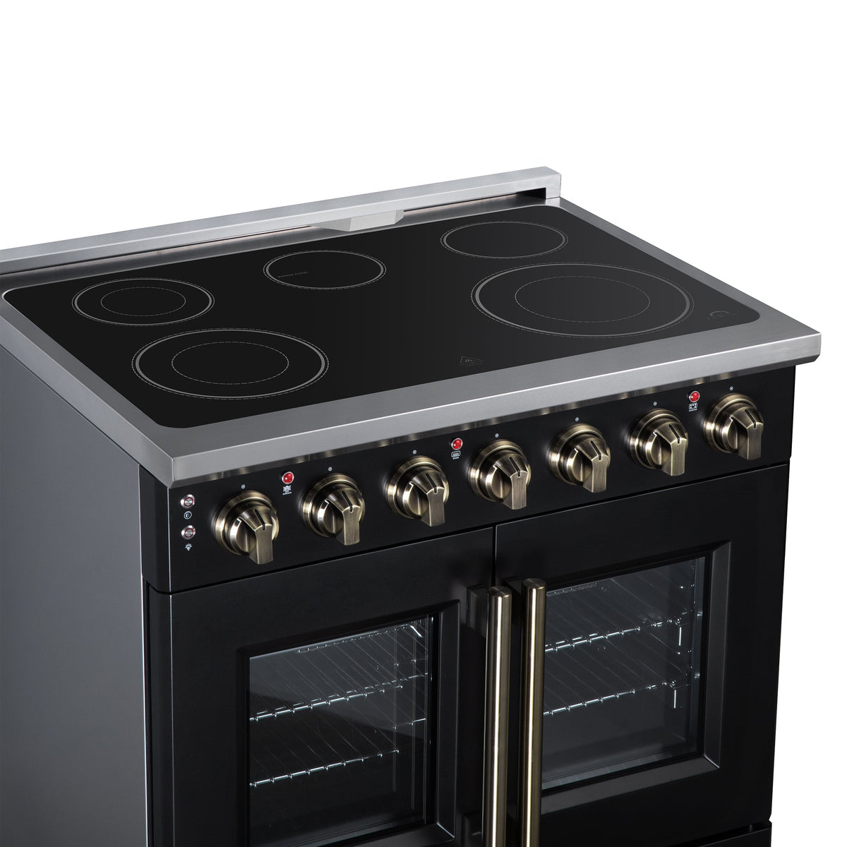 Forno Massimo 36-Inch Electric Range FFSEL6955-36 – Black – Electric Range FFSEL6955 36BLK Cooktop Left Angle 2026 07 28