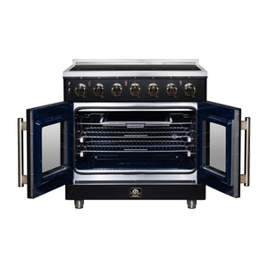 Forno Massimo 36-Inch Electric Range FFSEL6955-36 – Black – Electric Range FFSEL6955 36BLK Front Open 2026 07 28