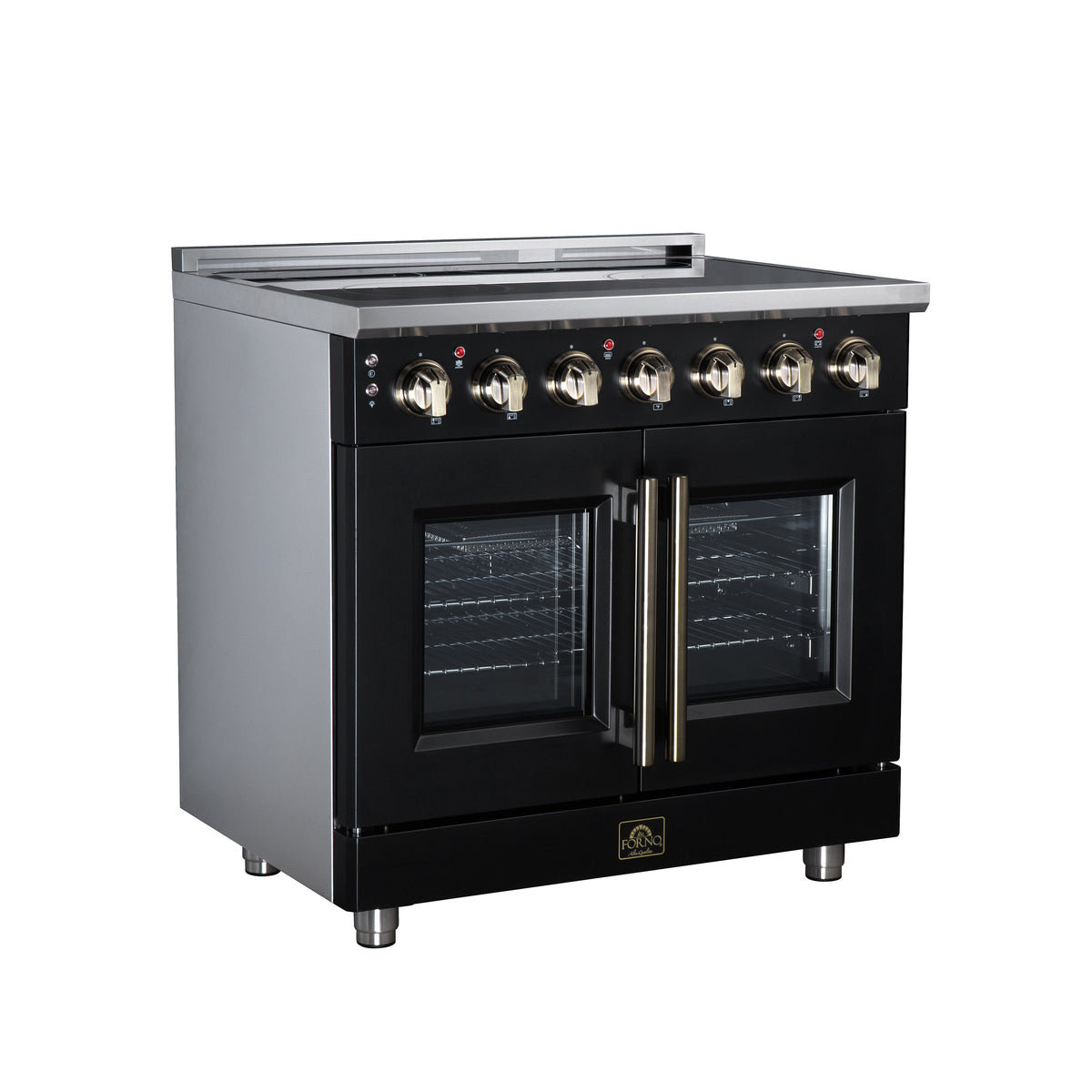 Forno Massimo 36-Inch Electric Range FFSEL6955-36 – Black – Electric Range FFSEL6955 36BLK Left Angle 2026 07 28