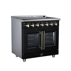 Forno Massimo 36-Inch Electric Range FFSEL6955-36 – Black – Electric Range FFSEL6955 36BLK Left Angle 2026 07 28