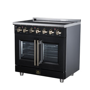 Forno Massimo 36-Inch Electric Range FFSEL6955-36 – Black – Electric Range FFSEL6955 36BLK Right Angle 2026 07 28