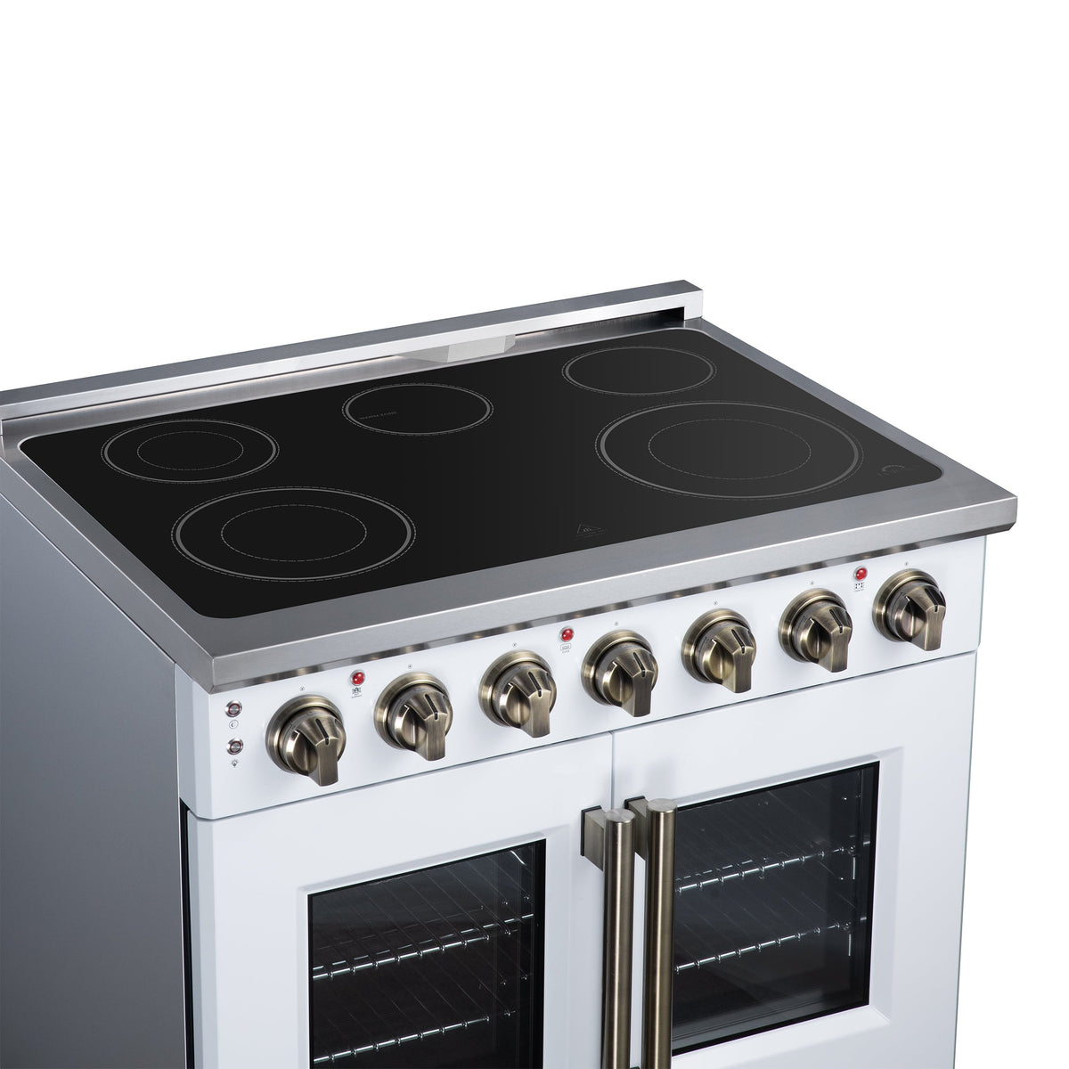 Forno Massimo 36-Inch Electric Range FFSEL6955-36 – White – Electric Range FFSEL6955 36WHT Cooktop Left Angle 2026 07 28