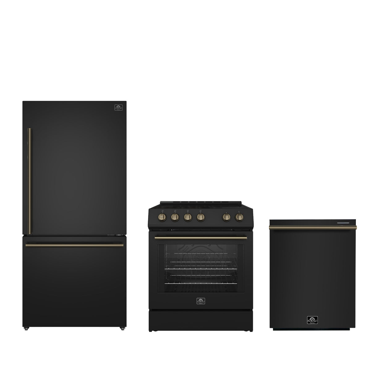 Forno Kitchen Appliance Package FBDL-007-02US – Stainless Steel – FBDL 007 02US brass